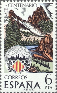 ESPAÑA 1976 2307 Sello Nuevo Centenario del Centro Excursionista de Cataluña Espana Spain Espagne Spagna Spanje Spanien 